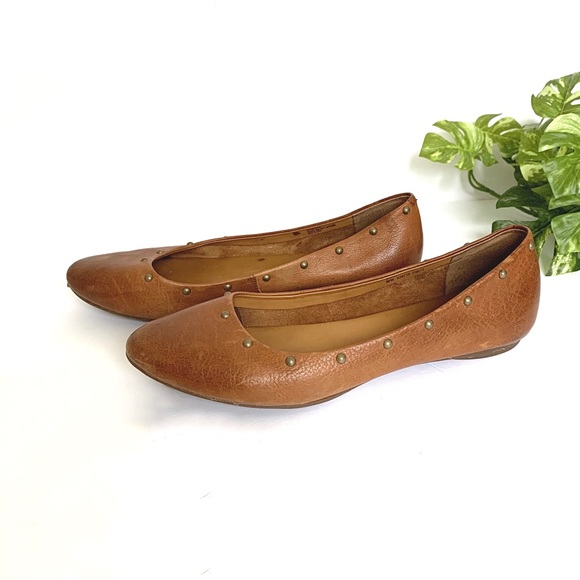 KorkEase Shoes Kork Ease Cognac Studded Violette Ballet Flats Poshmark